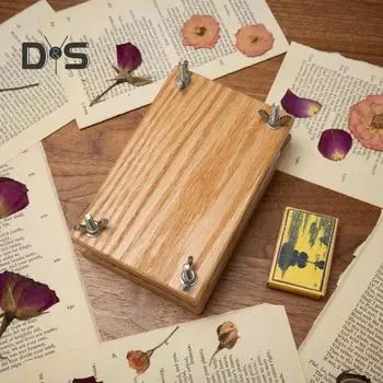 Большой пресс для цветов, регулируемый пресс для растений, инструмент для сохранения цветов, самодельный пресс для сухоцветов, подарок для детей, любителей природы цвет старого дерева