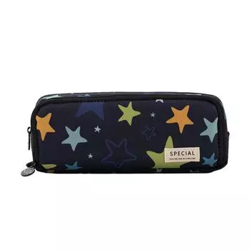 Большой прочный пенал из полиэстера с большим отверстием и большой емкостью - подарочный набор с несколькими узорами, фиксированным пространством, легким доступом, линейками NightSky nightsky