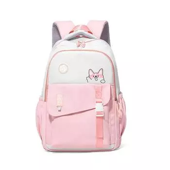 Большой простой рюкзак вместимости с принтом щенка и буквенным дизайном на каждый день