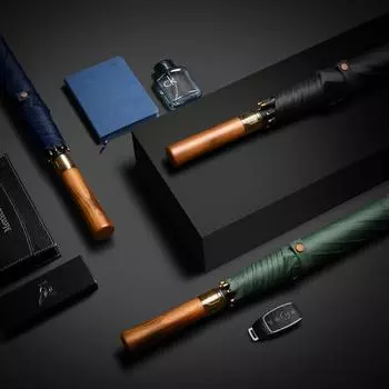 Большой прозрачный длинный зонт 122 см с деревянной ручкой, ветрозащитный мужской зонт для гольфа, женский зонтик от дождя, защита от солнца, УФ-зонт, уличные зонтики