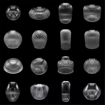 Большой прозрачный стеклянный абажур особой формы 42 мм, открывающаяся чаша, винная кружка, тыква, нестандартный прозрачный E26 E27, сменный абажур