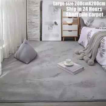 Большой пушистый скандинавский коралловый бархатный ковер, ковры для гостиной, мягкий домашний декор, спальня, детская комната, плюшевые украшения, ковер для салона 40X60cm синий