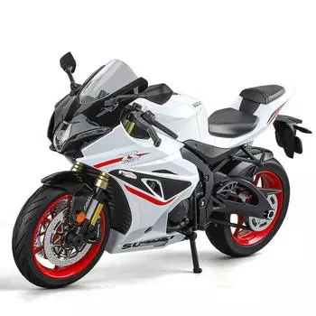 Большой размер 1/9 Suzuki GSX-1000R Alloy Racing Motorcycle Model Diecasts Street Sports Motorcycle Model Simulation Kids Toys Gifts белый