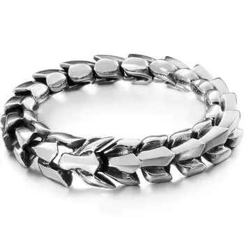 Большой размер 20/22/24 см длинный тяжелый браслет из нержавеющей стали мужские звенья цепи мужские браслеты металлические браслеты массивные на руку ювелирные изделия 20CM