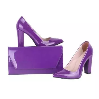 Большой размер 34-45, одинаковая сумка и туфли на высоком каблуке для женщин, комплект сумочек для женщин, сумки на плечо, модельные туфли на толстом каблуке для женщин RA-023