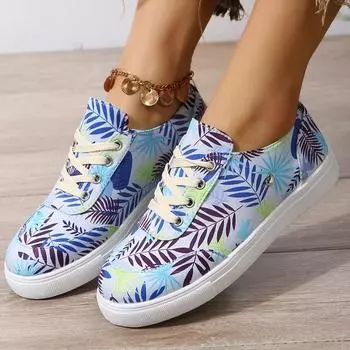 Большой размер 43 плоская обувь женская весна/лето новые закругленные носки неглубокий носок на шнуровке прогулочные туфли Zapatos 36 синий