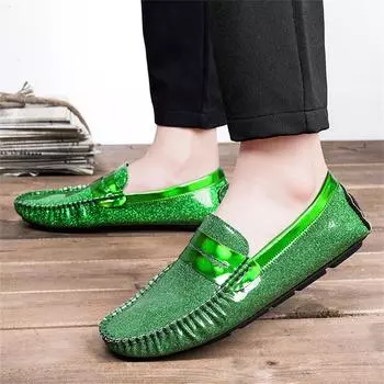 Большой размер 46 Doudou обувь мужская повседневная кожаная обувь глянцевое зеркало молодежная обувь tide обувь для вождения ленивая обувь мужская обувь 39