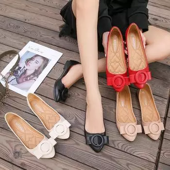 Большой размер 46 модные туфли Bean для женщин повседневные легкие туфли на одну ногу с заостренным носком на плоской подошве Zapatos De Mujer 36