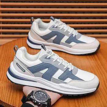 Большой размер 47 мужские кроссовки удобные кроссовки кожаные легкие уличные нескользящие спортивные тренировочные кроссовки 38