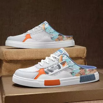 Большой размер 47 роскошные мужские полутапочки сандалии удобная повседневная обувь мужская мода кроссовки аниме косплей мужские тапочки слайдеры обувь 46 белый