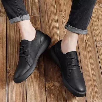 Большой размер 47 весна-лето новая мода повседневная мужская обувь деловая кожаная обувь трендовые туфли с низким верхом 38