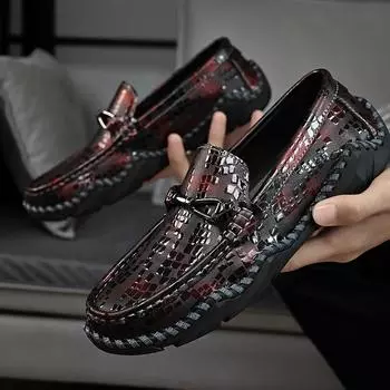 Большой размер 48 мужская обувь весна и осень круглая голова ретро мода повседневная молодежная обувь для вождения Doudou 38