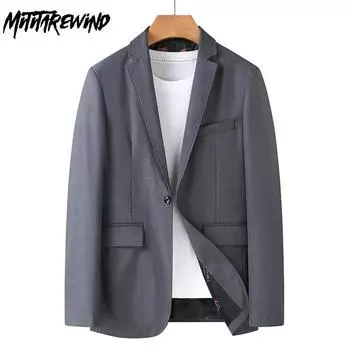 Большой размер 8XL 7XL мужской костюм весна/осень деловой пиджак повседневный формальный мужской пиджак однотонный пиджак на одной пуговице одежда для джентльмена L фиолетовый