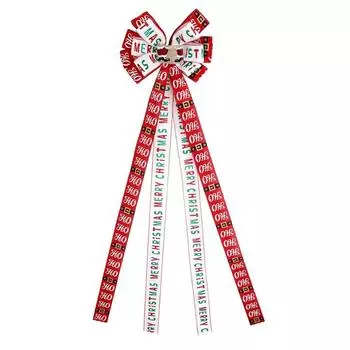 Большой размер бант елочное украшение Reuasble Новогодний бант подвесной рождественский кулон двухслойное подвесное украшение