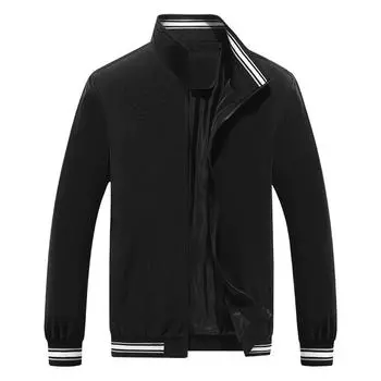 Большой размер бейсбольная майка воротник стойка кардиган повседневная куртка для мужчин L