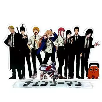 БОЛЬШОЙ РАЗМЕР Бензопила, мужская группа Денджи Макима Аки Хаякава Power Reze Pochita Himeno, акриловая подставка, игрушка-фигурка
