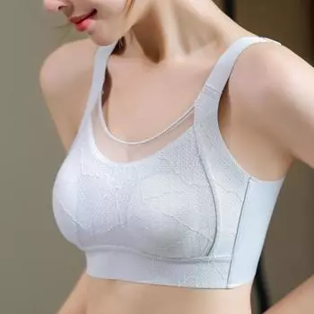 Большой размер, бесшовный и тонкий, большая грудь показывает маленькую грудь, противопровисающий чехол для спортивного бюстгальтера для беременных. M шампанского