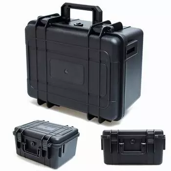 Большой размер, безопасный жесткий ящик для инструментов, защитный водонепроницаемый противоударный кейс для инструментов, герметичный кейс для хранения камеры и дрона, сухой ящик для оборудования чёрный