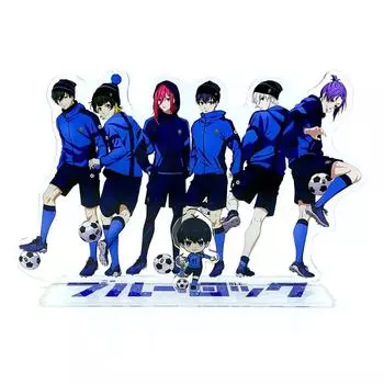БОЛЬШОЙ РАЗМЕР Blue Lock Meguru Yoichi Hyouma Rensuke Seishiro Shouei Rin, акриловая подставка, игрушка-фигурка