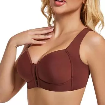 Большой размер C/D спереди пряжка без стального кольца, собранный и приподнятый сексуальный кружевной бюстгальтер, бесшовная красивая спина, тонкое спортивное нижнее белье для женщин 38/85CD чёрный