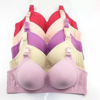 Большой размер гладкий бюстгальтер без стального кольца собирает тонкий бюстгальтер удобный для женщин среднего и пожилого возраста матерей нижнее белье 36/80C красный