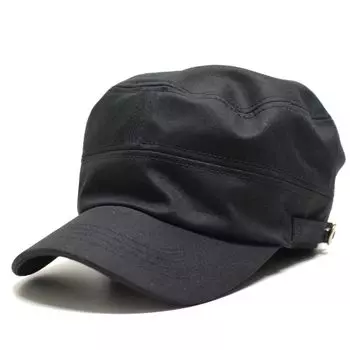 Большой размер хлопчатобумажной твиловой рабочей шапочки. Детальный силуэт, подходящий для маленького лица. Классический дизайн. Черный XL [Grand Eight], для всех, эффект, начес 60-62 см. чёрный