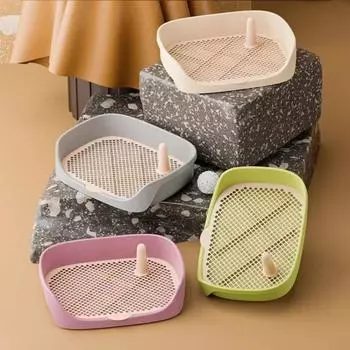 Большой размер лотка для домашних животных, туалет для обучения домашних животных, туалет для собак, портативный туалет для обучения собак, держатель для щенков, поднос, домашний горшок для собак M 40x30x11cm фиолетовый