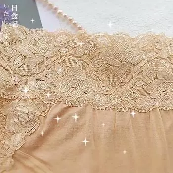 Большой размер M-3XL модальные трусики с высокой талией женские сексуальные кружевные трусы женские трусы нижнее белье 11 цветов M-40-55kg чёрный