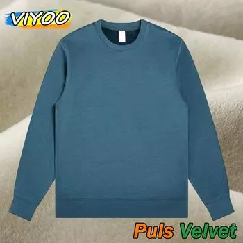 Большие размеры Мужская женская осенняя зимняя одежда высокого качества Толстые бархатные свитера с длинным рукавом из хлопка Футболки Толстовки Мужские блузки Топы S светло-зеленый