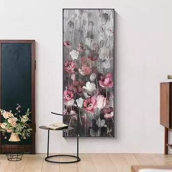 Большой размер настенная живопись цветок мака картина маслом на холсте абстрактный куадрос HD печать плакаты гостиная домашний декор без рамки 20*40cm