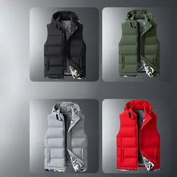 Большой размер осенне-зимний жилет мужской съемный кепка спортивная хлопковая одежда овечья шерсть подплечники утолщенная куртка для верховой езды куртка M красный