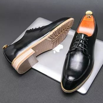 Большой размер осенняя повседневная обувь мужская обувь-лоферы модный стилист свадебная обувь белые остроносые кожаные туфли 38