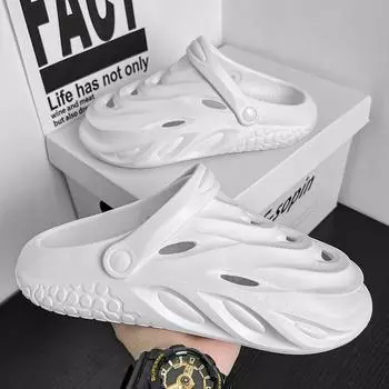 Большой размер повседневная модная сумка голова две носите классные тапочки наступайте на дерьмо мягкая подошва пара кокосовых пляжных дырок обувь 36/37 бежевый