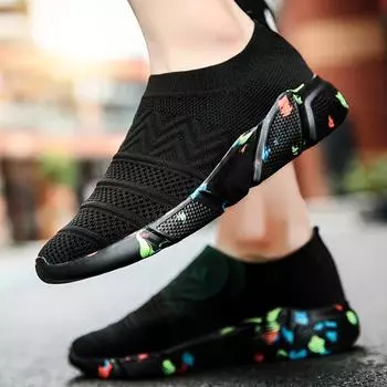 Большой размер, противоскользящие, износостойкие, дышащие, модные носки, уличная спортивная обувь, повседневная обувь, одна нога 35 белый