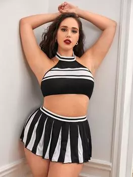Большой размер сексуальный детский костюм для черлидинга, форма для черлидинга, сценическая форма для выступлений 1XL