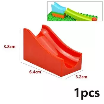 Большой размер слайд гоночный трек мяч кирпич крупный строительный блок воронка слайд лабиринт аксессуары детские игрушки совместимые Duploes