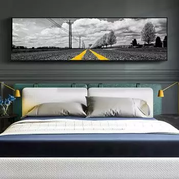 Большой размер спальня прикроватная холст картина асфальтовая дорожная полоса картины абстрактное искусство отель живопись декор гостиничного номера настенное искусство 20cm40cm NoFrame