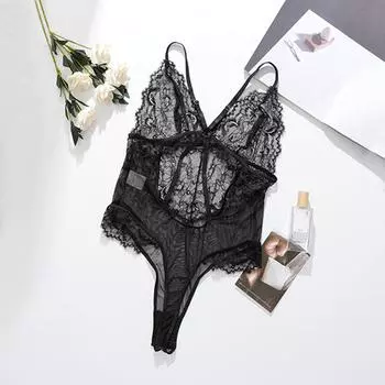 Большой размер толстый ММ перспектива ресницы кружево кружево цельный сексуальный прозрачный эротическое нижнее белье 1XL