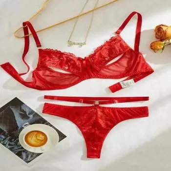 Большой размер толстый ММ сексуальная голая грудь кружевная униформа дразнящая шея соблазнительное трехточечное большое эротическое нижнее белье 1XL