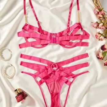 Большой размер толстый ММ сексуальное нижнее белье сексуальный большой размер трехточечный ремень цепь комплект 1XL