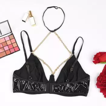 Большой размер толстый ММ сексуальное веселье кожаная цепь соблазнение флирт ночная рубашка сексуальное сексуальное нижнее белье 1XL