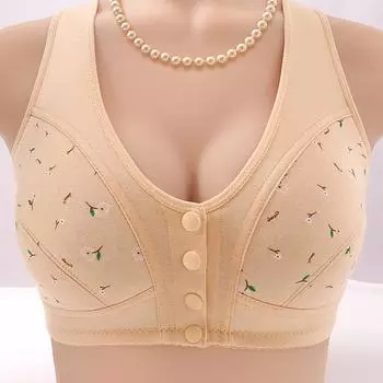 Большой размер, тонкая передняя застежка, собранная без стального кольца, нижнее белье для мамы, большая грудь, маленькая и бесшовная задняя часть бюстгальтера 36/80