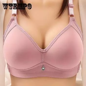Большой размер, тонкая секция груди, непровисающий бюстгальтер, немагнитное нижнее белье без стального кольца, простой женский бюстгальтер 44/100C