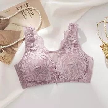 Большой размер тонкое и дышащее регулирующее нижнее белье собирает кружевной бюстгальтер чехол 75 серый