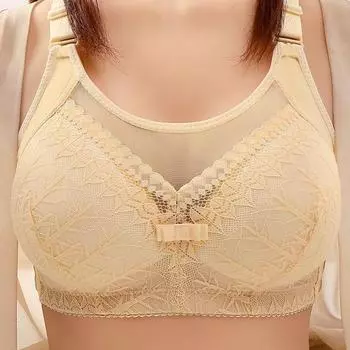 Большой размер, топ без металлической спинки, удобный и дышащий, сексуальный кружевной бюстгальтер с регулировкой по бокам 38/85BC светло-зеленый