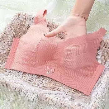 Большой размер топа без косточек, толстый мм, верхняя поддержка бюстгальтера, антипровисание, сбор под грудью, не оставляющее следов, нижнее белье «все включено», женское тонкое 75C чёрный