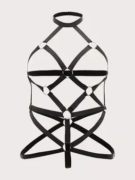 Большой размер трехточечный цельный соблазнительный сексуальный костюм 1XL