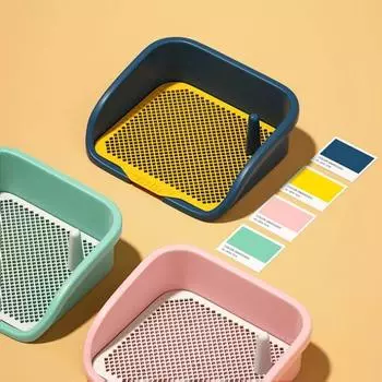 Большой размер туалета для дрессировки собак, туалет для домашних животных, портативный туалет для дрессировки собак, держатель для щенков, поднос, домашний горшок для собак XL 52x42x16cm розовый