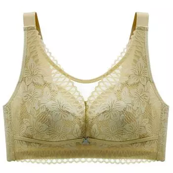 Большой размер ультратонкий бюстгальтер закрывает под грудью, анти-провисающий тип регулировки, анти-легкий, большая грудь собирает нижнее белье для женщин 34/75B чёрный