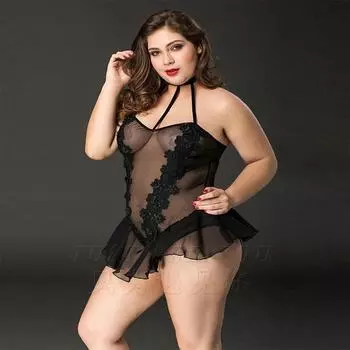 Большой размер Веселый цельный комбинезон с сетчатой перспективой XL one size fits all